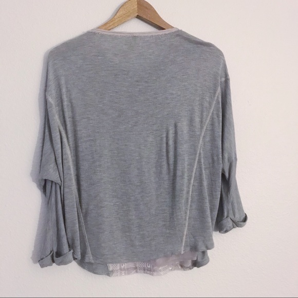 Anthropologie Tiny lace sequin dolman sleeve top - Picture 5 of 7